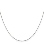 Sterling Silver 1mm 8 Sided Diamond-Cut Cable Chain Necklace 14"-30" - Product Photo