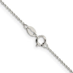 Sterling Silver 1mm 8 Sided Diamond-Cut Cable Chain Necklace 14"-30" - Product Photo