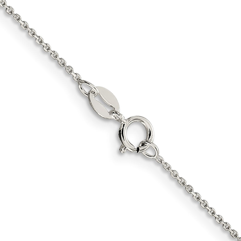 Sterling Silver 1mm 8 Sided Diamond-Cut Cable Chain Necklace 14"-30" - Product Photo