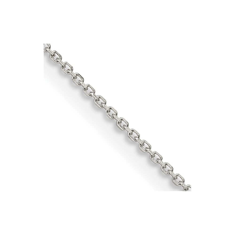 Sterling Silver 1mm 8 Sided Diamond-Cut Cable Chain Necklace 14"-30" - Product Photo