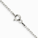 Sterling Silver 1.65mm Diamond-cut Long Link Cable Chain Necklace 16"-30" - Product Photo
