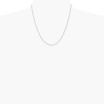 Sterling Silver 1.65mm Diamond-cut Long Link Cable Chain Necklace 16"-30" - Product Photo