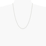 Sterling Silver 1.65mm Diamond-cut Long Link Cable Chain Necklace 16"-30" - Product Photo