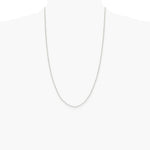 Sterling Silver 1.65mm Diamond-cut Long Link Cable Chain Necklace 16"-30" - Product Photo