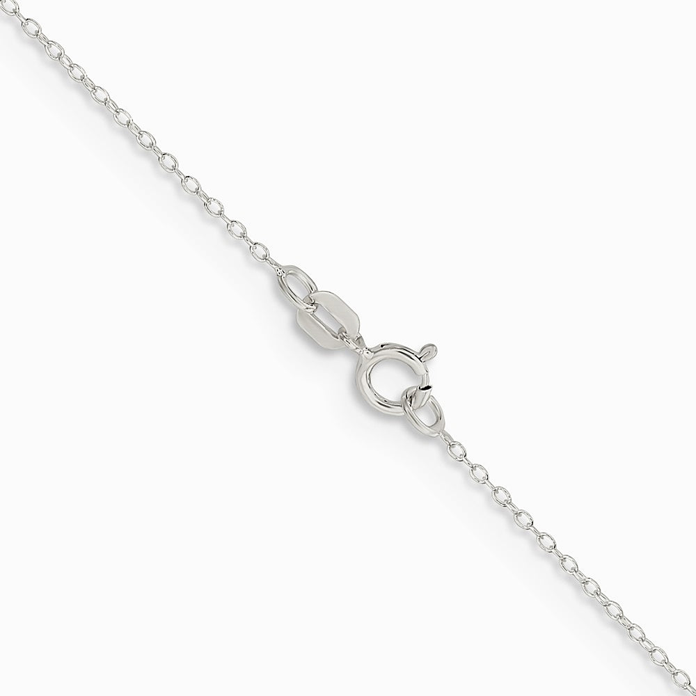 Sterling Silver .95mm Forzantine Cable Chain Necklace 16"-24" - Product Photo