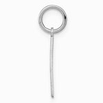 Sterling Silver/Rhodium-plated Satin Number 1 Charm - Product Photo