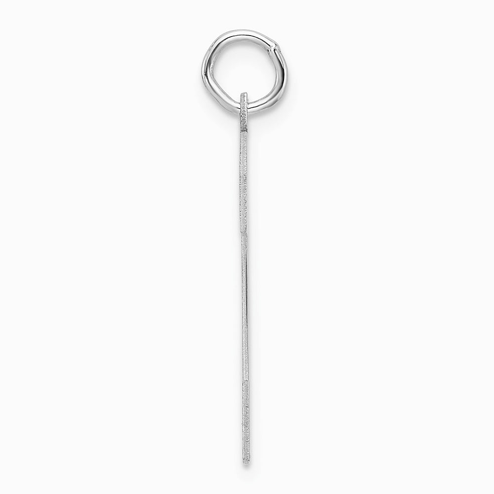 Sterling Silver/Rhodium-plated Polished Number 2 Charm - Product Photo
