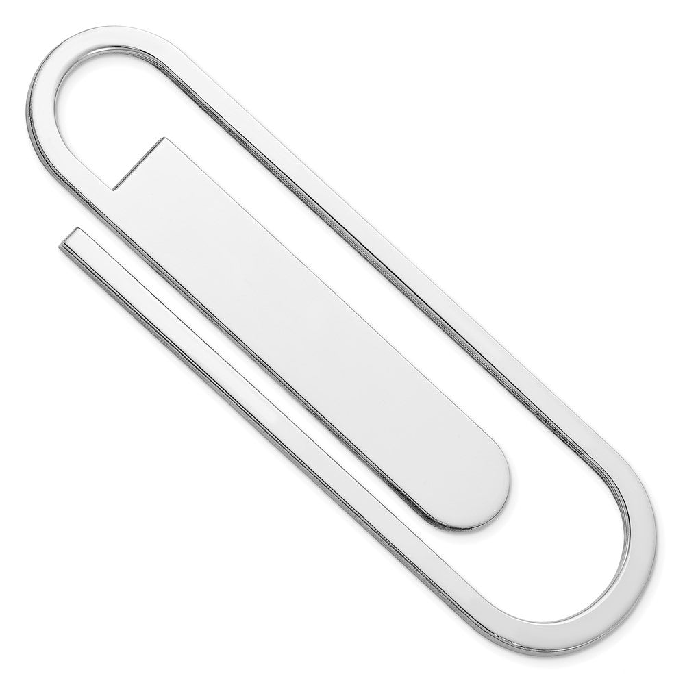 Sterling Silver Rhodium-plated Bookmark / Money Clip - Product Photo