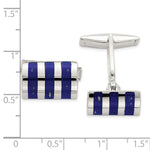 Sterling Silver Lapis Cuff Links - Product Photo