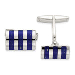 Sterling Silver Lapis Cuff Links - Product Photo