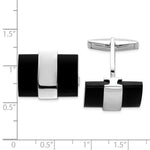 Sterling Silver Onyx Cuff Links - Product Photo