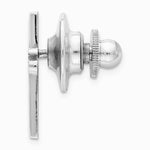 Sterling Silver Rhodium-plated Jesus Cross Tie Tac - Product Photo