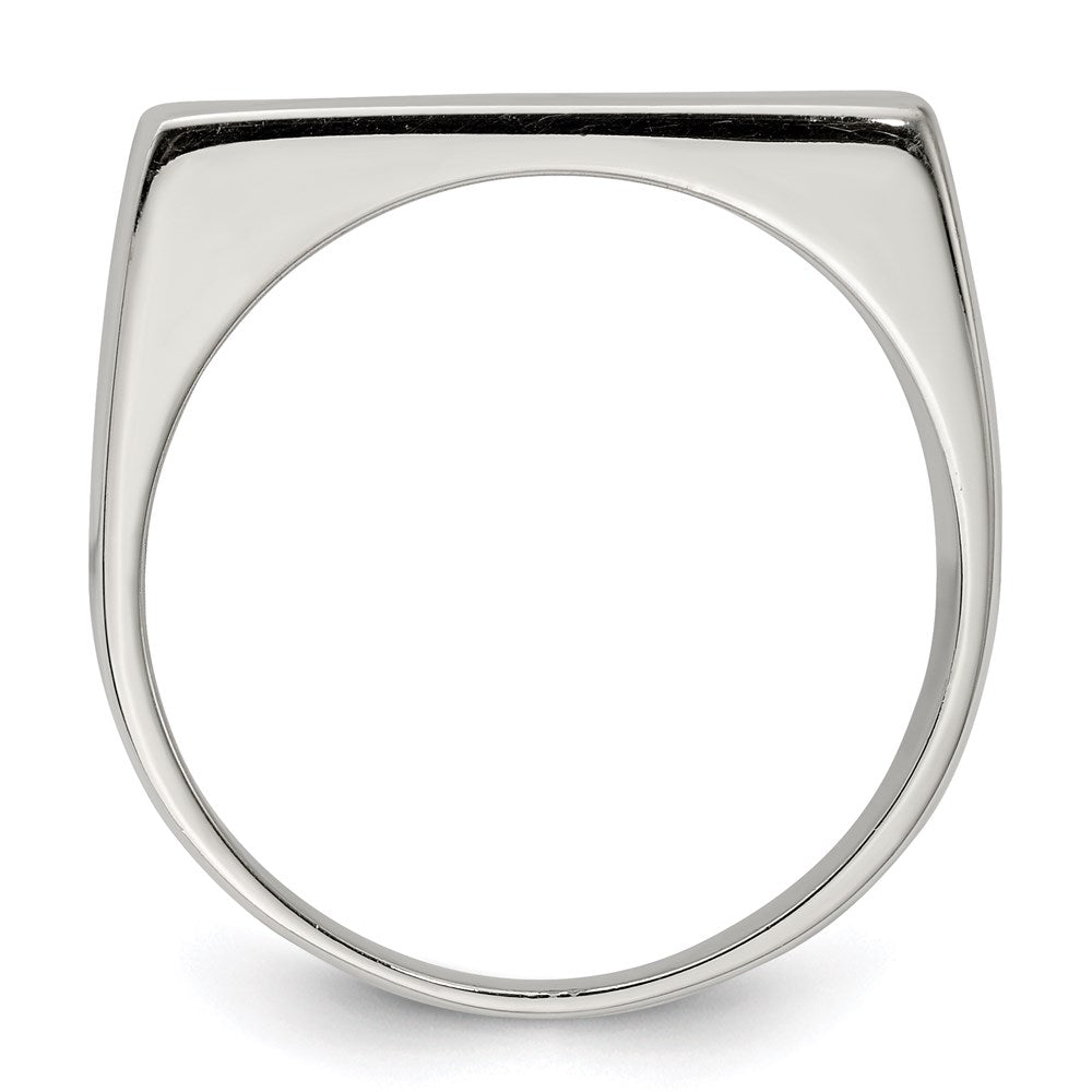 Sterling Silver 9x19mm Closed Back Signet Ring - Product Photo