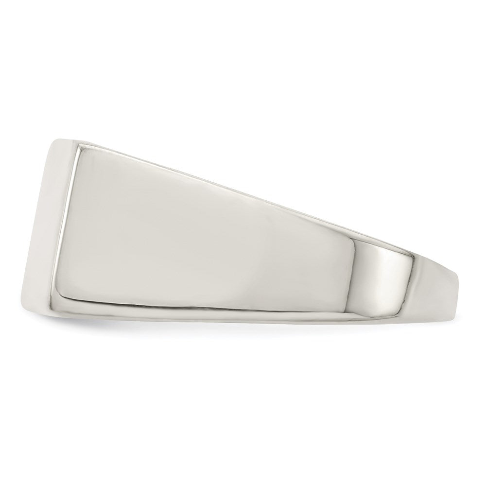 Sterling Silver 9x19mm Closed Back Signet Ring - Product Photo