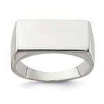 Sterling Silver 9x19mm Closed Back Signet Ring - Product Photo