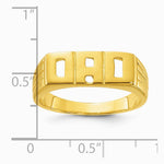 Sterling Silver Gold-tone Polished DAD Ring - Product Photo