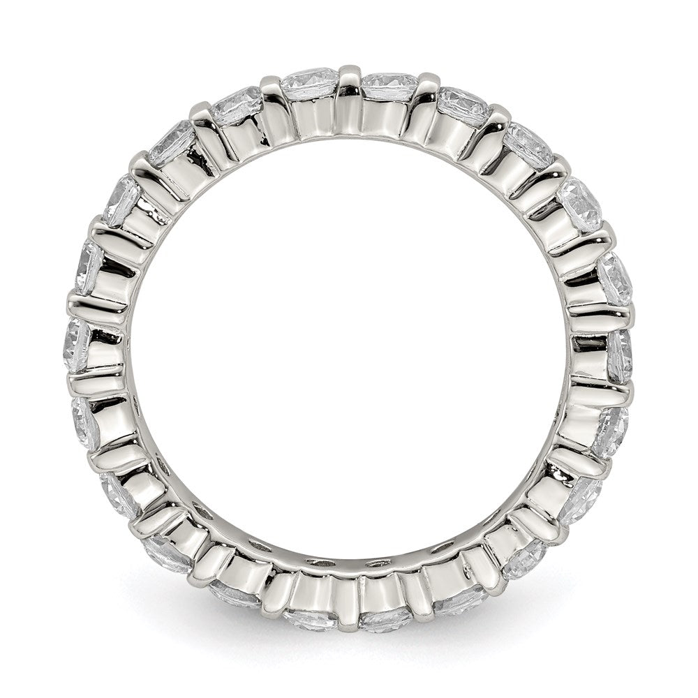 Sterling Silver Rhodium-plated CZ Band - Product Photo