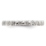 Sterling Silver Rhodium-plated CZ Band - Product Photo
