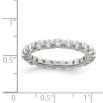 Sterling Silver Rhodium-plated CZ Band - Product Photo