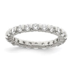 Sterling Silver Rhodium-plated CZ Band - Product Photo