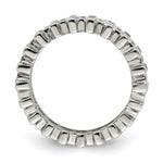 Sterling Silver Rhodium-plated CZ Eternity Band - Product Photo