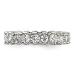 Sterling Silver Rhodium-plated CZ Eternity Band - Product Photo