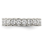 Sterling Silver Rhodium-plated CZ Eternity Band - Product Photo