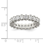 Sterling Silver Rhodium-plated CZ Eternity Band - Product Photo