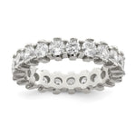 Sterling Silver Rhodium-plated CZ Eternity Band - Product Photo