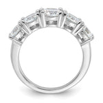 Sterling Silver Rhodium-plated CZ 5-Stone Ring - Product Photo