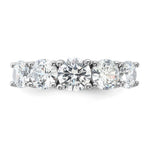 Sterling Silver Rhodium-plated CZ 5-Stone Ring - Product Photo