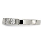 Sterling Silver Rhodium-plated CZ 5-Stone Ring - Product Photo