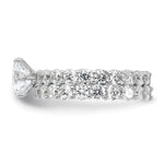 Sterling Silver Rhodium-plated CZ 2 Piece Wedding Set Ring - Product Photo