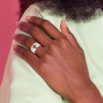 Sterling Silver Cross Cutout Ring - Product Photo