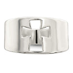 Sterling Silver Cross Cutout Ring - Product Photo