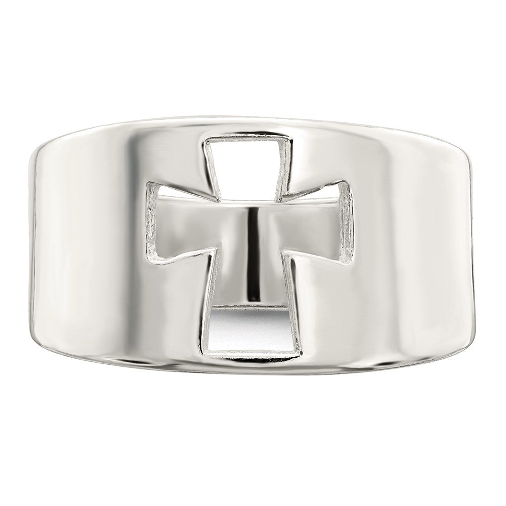 Sterling Silver Cross Cutout Ring - Product Photo
