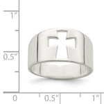 Sterling Silver Cross Cutout Ring - Product Photo