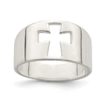 Sterling Silver Cross Cutout Ring - Product Photo