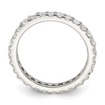 Sterling Silver Rhodium-plated CZ Ring - Product Photo