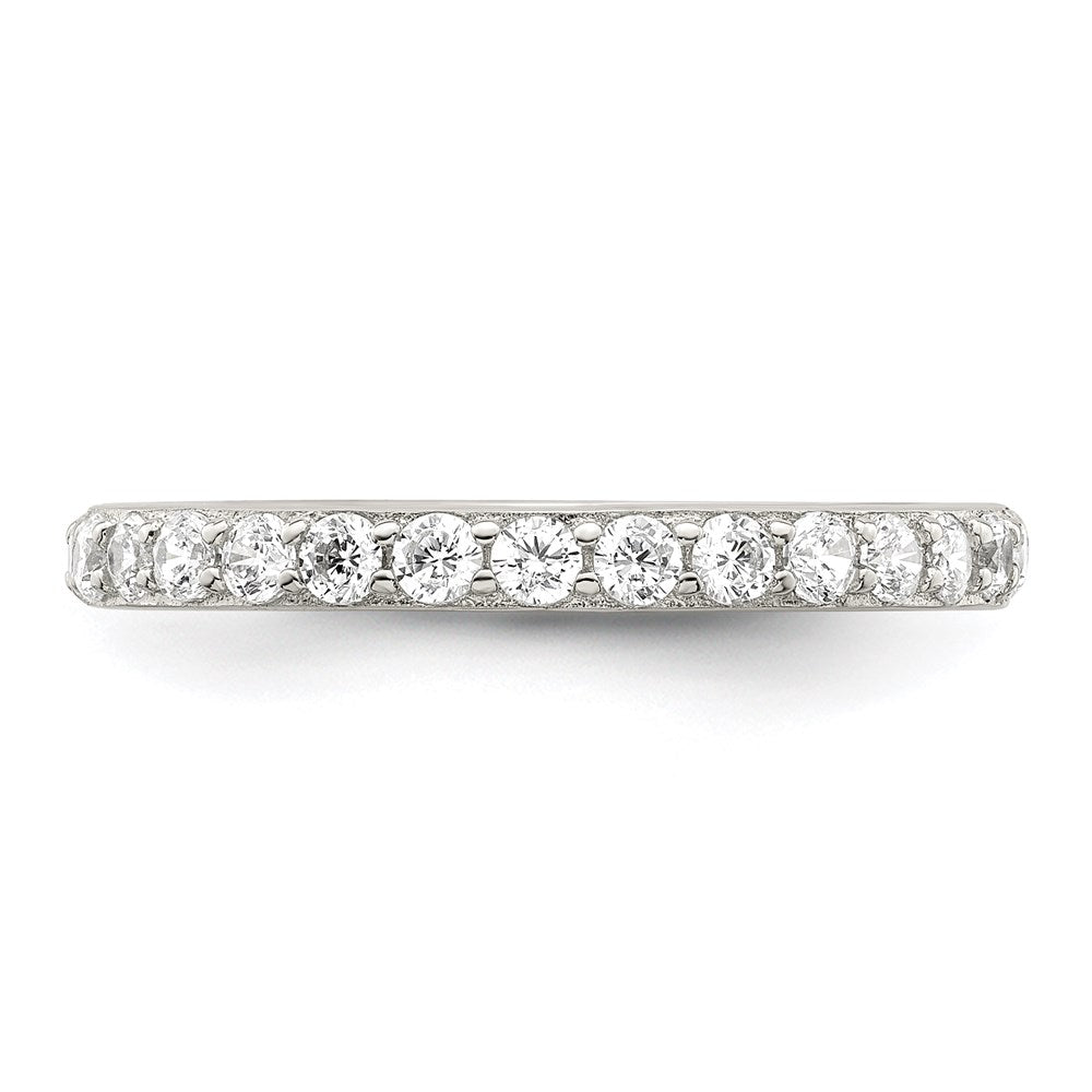 Sterling Silver Rhodium-plated CZ Ring - Product Photo
