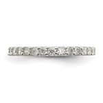 Sterling Silver Rhodium-plated CZ Ring - Product Photo