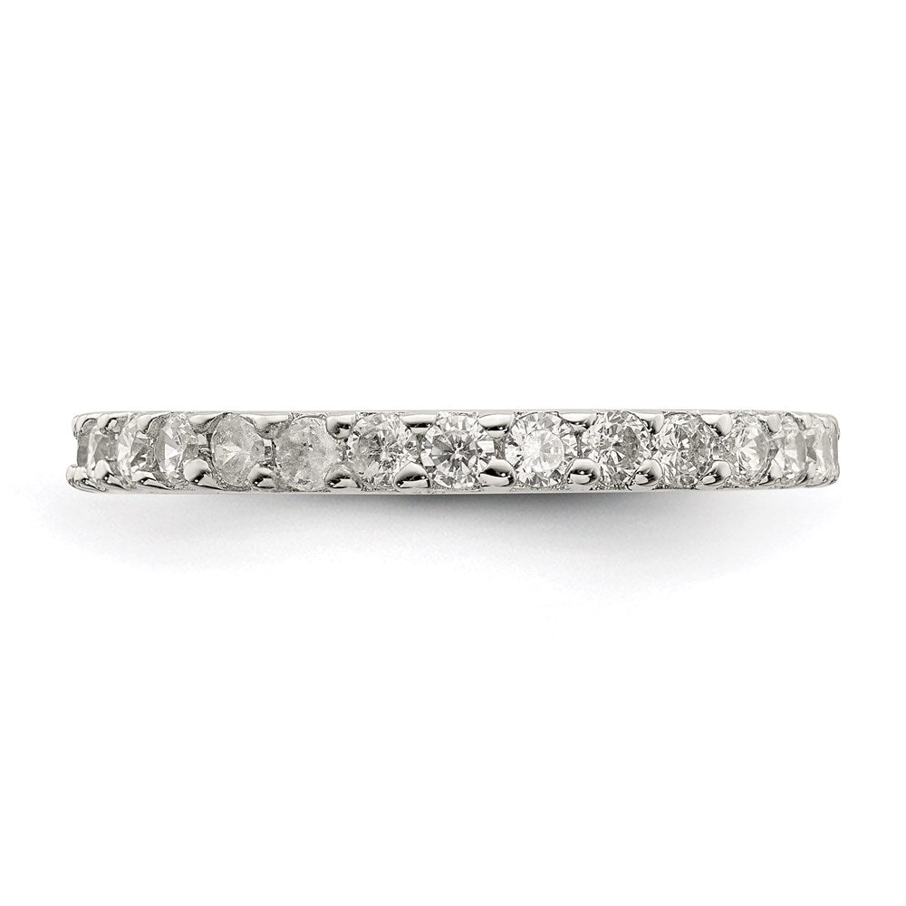 Sterling Silver Rhodium-plated CZ Ring - Product Photo