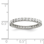 Sterling Silver Rhodium-plated CZ Ring - Product Photo