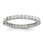 Sterling Silver Rhodium-plated CZ Ring - Product Photo