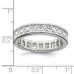 Sterling Silver Rhodium-plated CZ Eternity Band - Product Photo