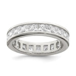Sterling Silver Rhodium-plated CZ Eternity Band - Product Photo