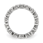 Sterling Silver Rhodium-plated CZ Eternity Ring - Product Photo