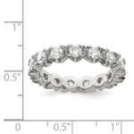 Sterling Silver Rhodium-plated CZ Eternity Ring - Product Photo