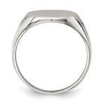 Sterling Silver 17x13mm Closed Back Signet Ring - Product Photo