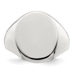 Sterling Silver 17x13mm Closed Back Signet Ring - Product Photo